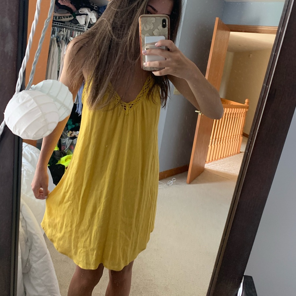 Lulus yellow mini dress